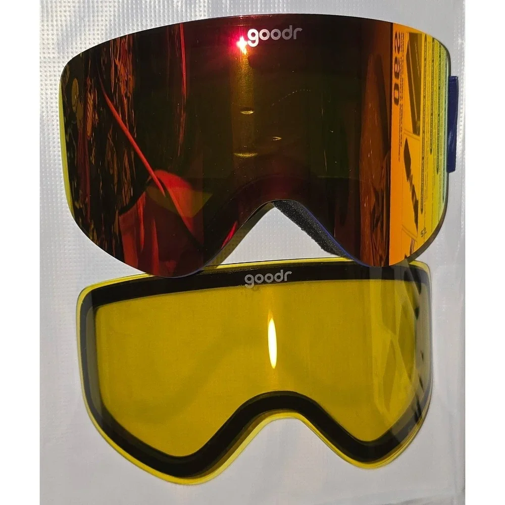 Goodr Snow G Goggles Apres All Day Blue Teal Wave Strap Rare Discontinued NWOB